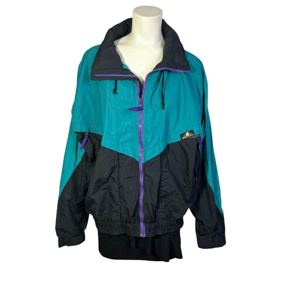 Vintage Sedona Desires Teal Purple Windbreaker Jacket – Unisex Retro Style Large - Picture 3 of 8